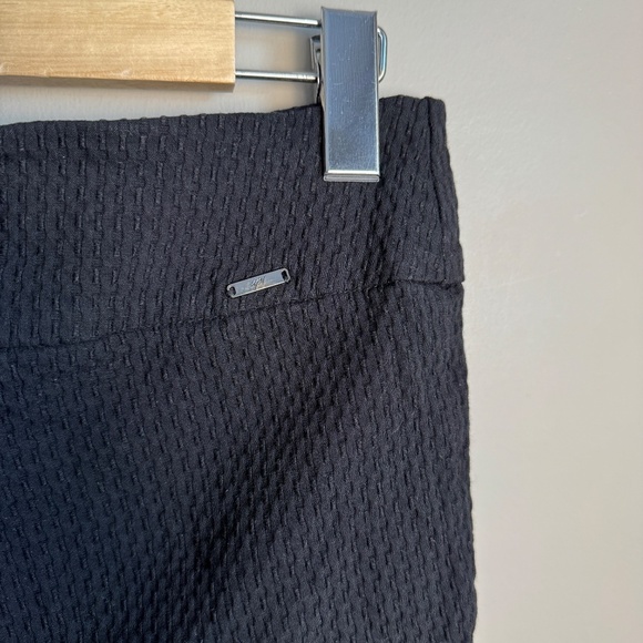 UP! Women's 6 Pull On Textured Casual Dress Legging‎ Pants Black Stretch Comfort - Picture 4 of 13